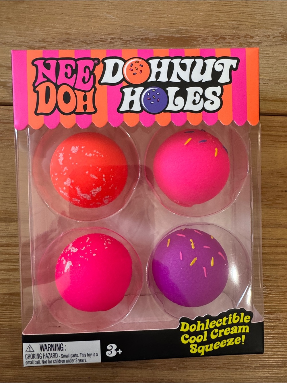 Nee Doh Dohnut Holes Stress Balls - Pink, Red, Purple